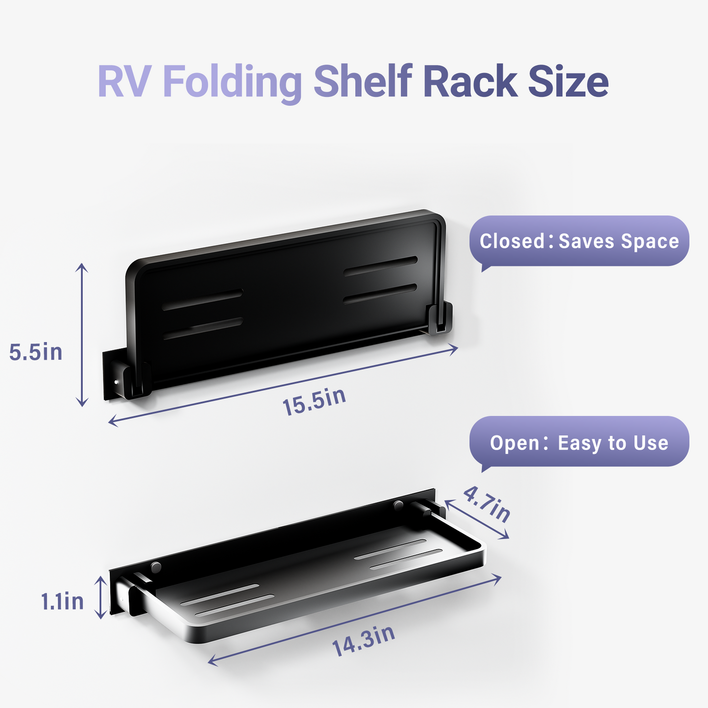 Hifor RV Shelves Aluminum ( 14.3in )