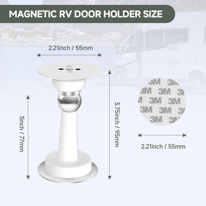 HIFOR RV Door Holder - Heavy Duty Magnetic Door Stop for Camper(2 Pack)