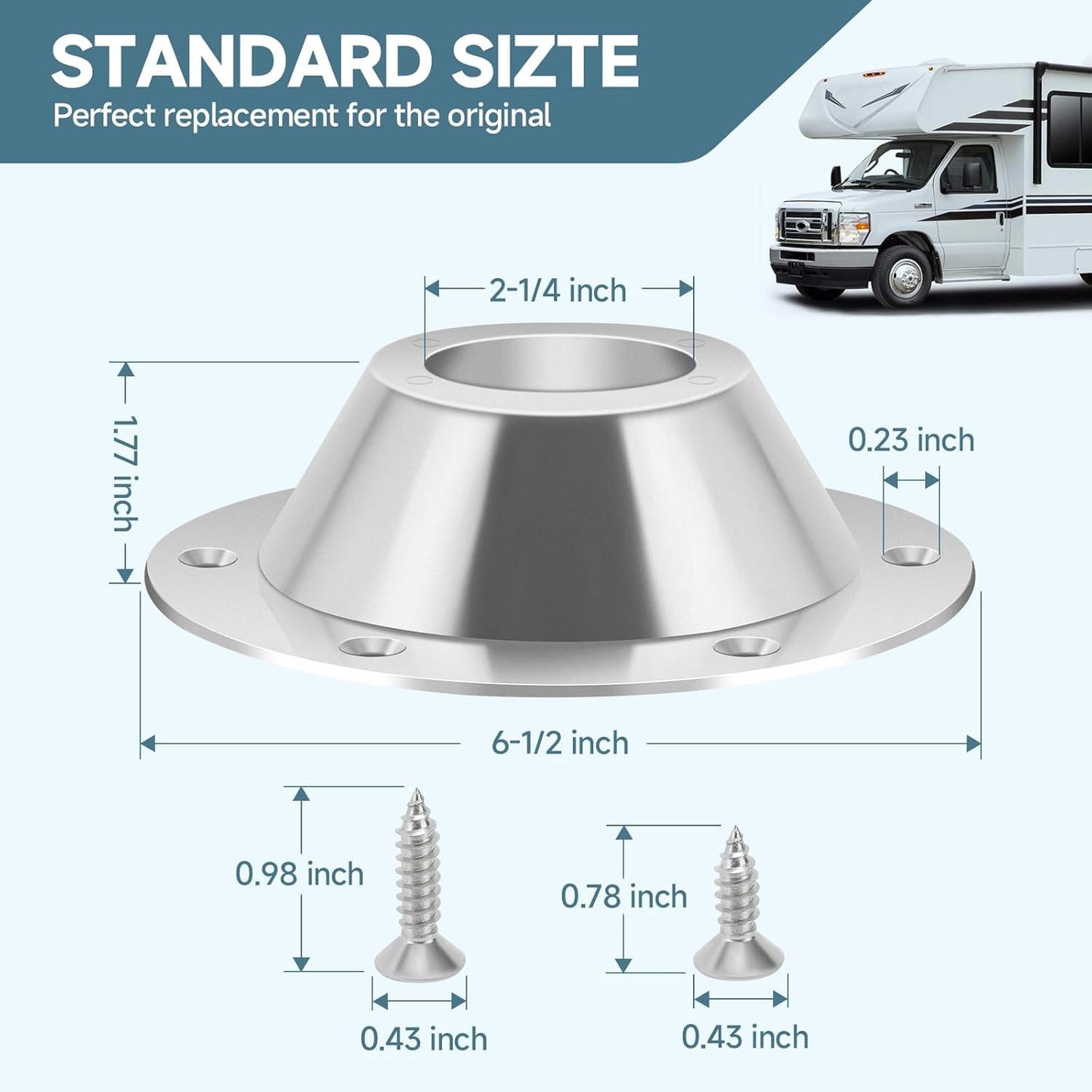 RV Table Base Mount  (4 Pack）