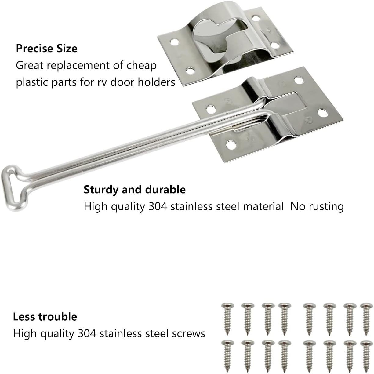 Rv Door Holder, 6 inch (304 Stainless Steel , 2 Pack)