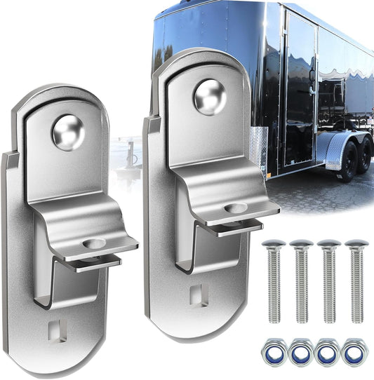 Cargo Trailer Door Latch, Square Screw Holes (4 inch Hole Spacing, 2 Pack)