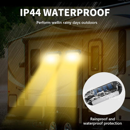 Waterproof Solar RV Steps Lights (2 Pack）