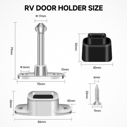 Plunger and Socket RV Door Holder 3 inch，2 Pack